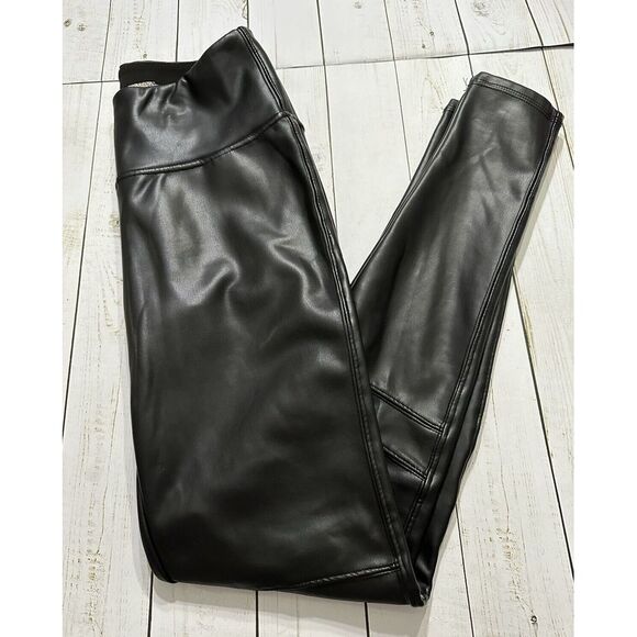Seven7 Pants - Seven7 Faux Leather Leggings Womens size‎ Small Black Pull On Stretch